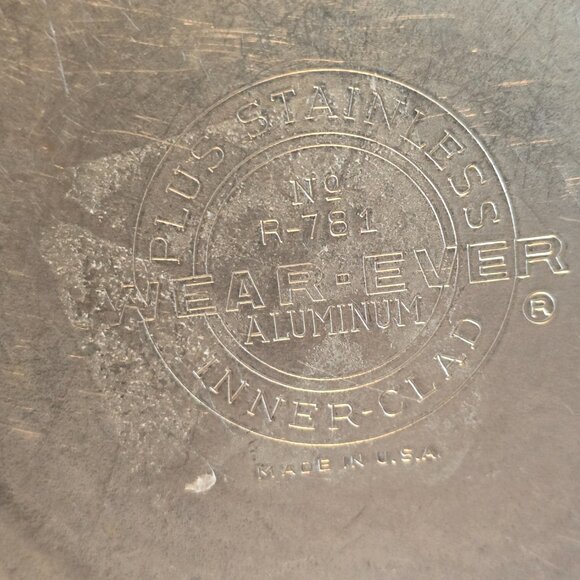 Wear Ever Aluminum Inner Clad Plus Stainless Sauce Pot 1 Qt Made in USA No R-781 - Picture 14 of 15